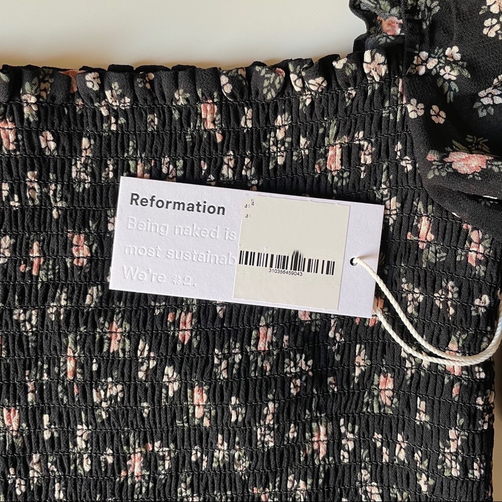 NWT Reformation Pinto Smocked Top - Picture 6 of 7